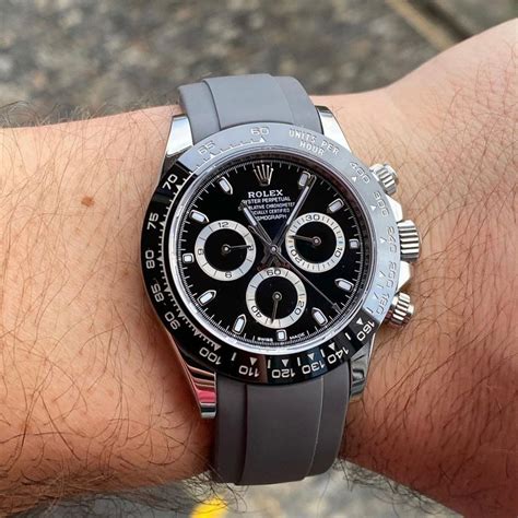 best strap for rolex daytona|rolex daytona with rubber strap.